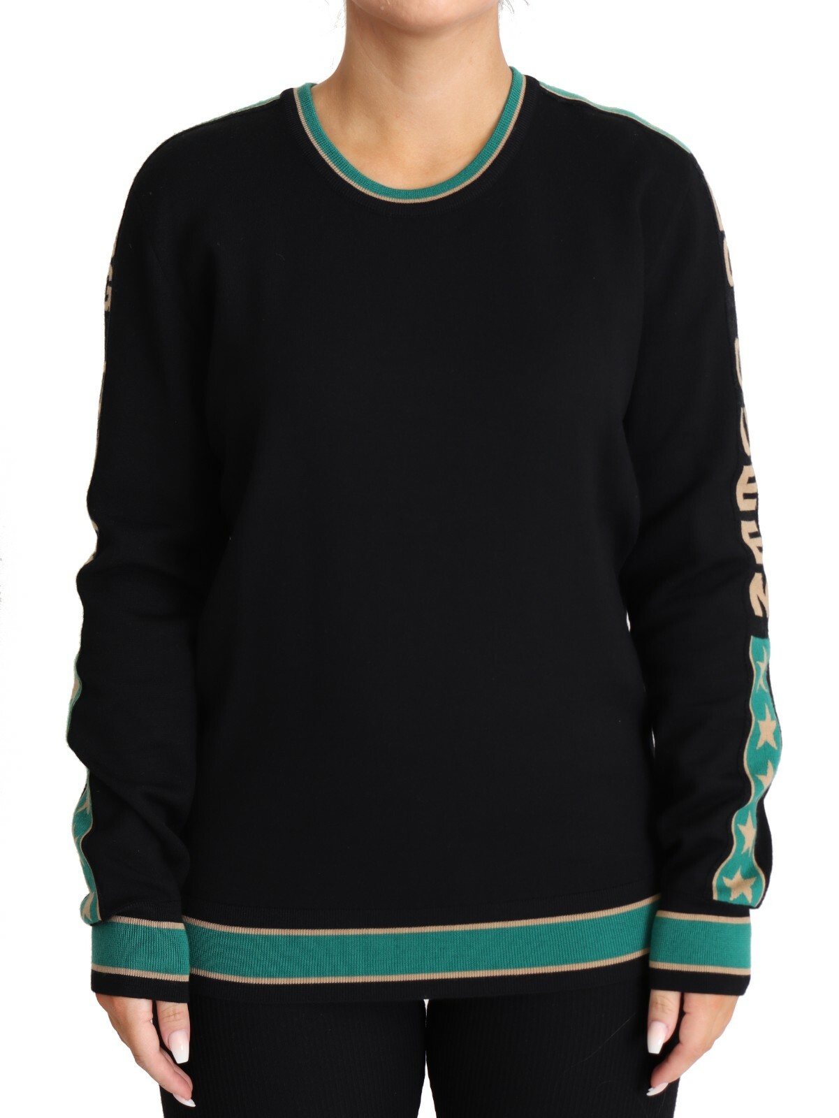 

DOLCE - GABBANA Свитер черный DG Queen Шерстяной вязаный женский пуловер IT40/US6/ $1100