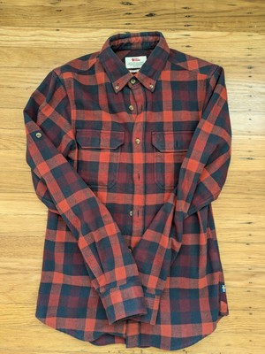 Fjallraven men's thick flannel shirt XS SKOG cotton good condition WARM