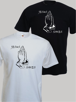 JESUS SAVES  T-shirt, Christ, Lord, Religion,  S, M, L, XL, NEUF NEW