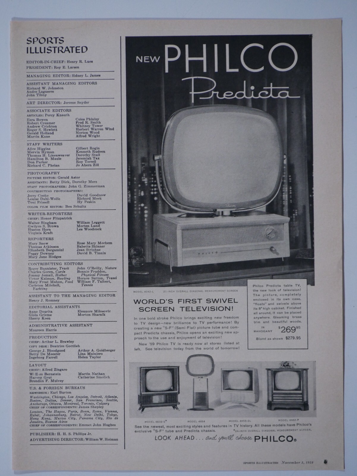 Philco, Predicta , T.V.フィルコ プレディクタ The Philco Predicta Was The Future of TV  Until It
