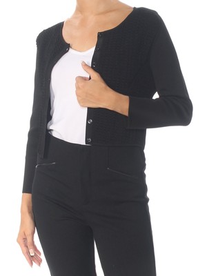 

Женский черный открытый кардиган OSCAR DE LA RENTA Sweater