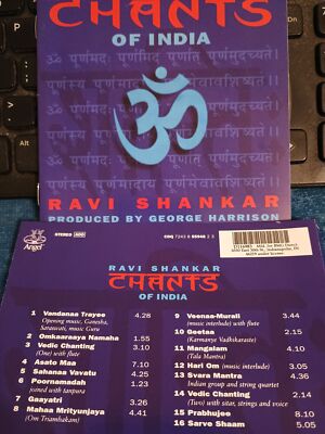 RAVI SHANKAR CD - Chants Of India - 1997 - World Music - GEORGE HARRISON