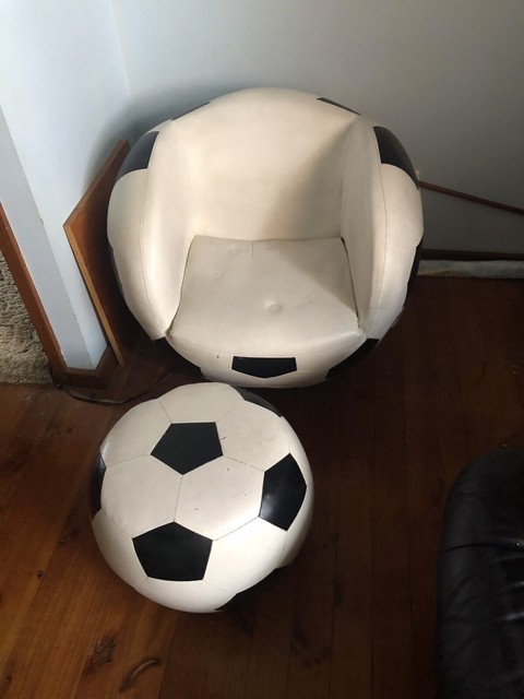 soccer chair with ottoman