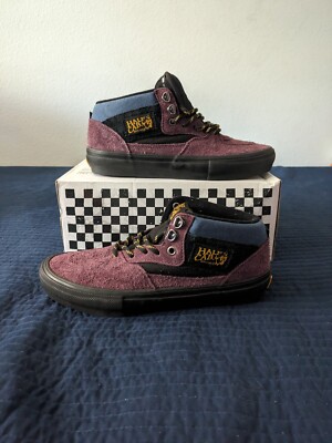 Vans Half Cab Pro Men 7.5 Outdoor Purple Black Metal Eyelet Suede PopCush 042024
