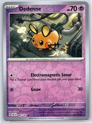 Dedenne 087/191 Common Surging Sparks Pokemon Reverse Holo Near Mint