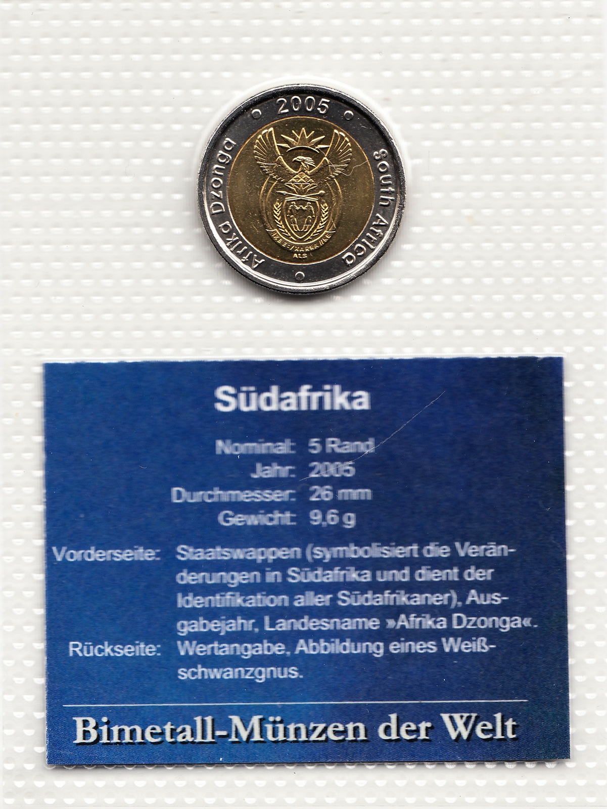 Suedafrika 5 Rand 2005