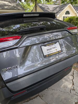 Matte Black Overlay Emblem Kit For 2019-2025 Toyota RAV4 LE AWD & Hybrid - Rear
