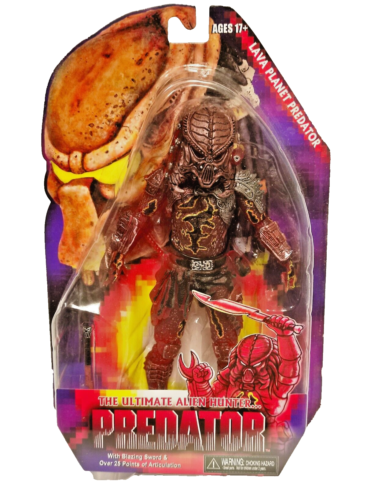 NECA Ultimate Alien Hunter Lava Planet Predator 7 inch