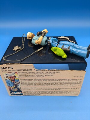 Vintage Hasbro GI Joe ARAH 1985  Shipwreck Complete W/File Card No Band