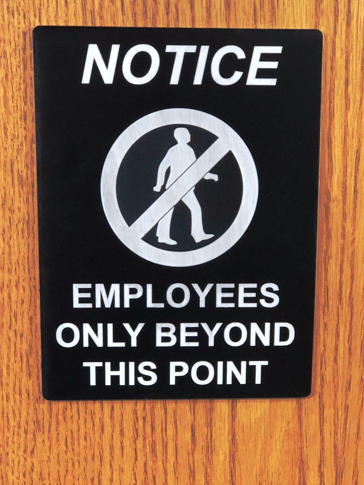 2 Stück „Employees Only“ Schilder – 25.4x17.8 Cm, Aluminium, Reflektierend, Wasserdicht