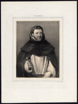 Antique Print-PORTRAIT-PETRUS PAULUS RUBBENS-KNIGHT-Mensing-Waanders-1870