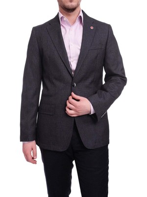 

Зауженный сине-красный фактурный пиджак на двух пуговицах Ben Sherman, спортивное пальто, Синий