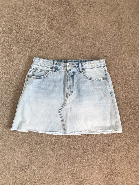 glassons white denim skirt