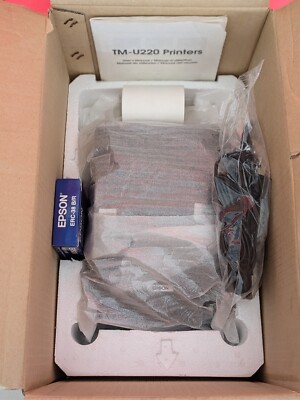 EPSON TM-U220D Grey Serial Dot Matrix POS Receipt Printer | New Unused Open Box