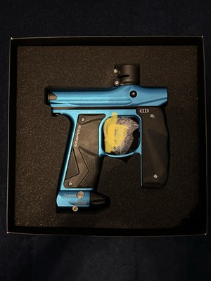 Empire Mini GS Electronic Paintball Gun Marker - Dust Aqua / Black 2-pc Barrel