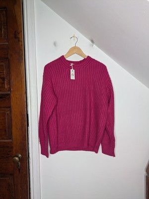 MARINE LAYER Cotton Wool Blend Oversized Crewneck Chunky Knit Sweater NEW Size M