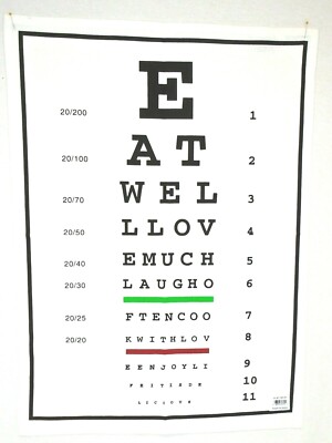 Abbott Collection Cotton Tea Towel Eye Chart Eat Well Love Much Laugh Often 
