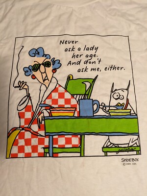 John Wagner Maxine T Shirt Mens Size L Vintage 90s Cartoonist Comic Humor Funny