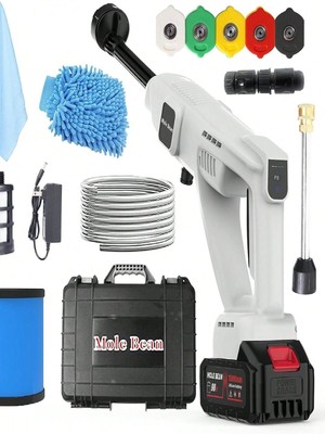 Cordless Pressure Washer, Max 1100PSI, 2.4 GPM, Portable Pressure Washer