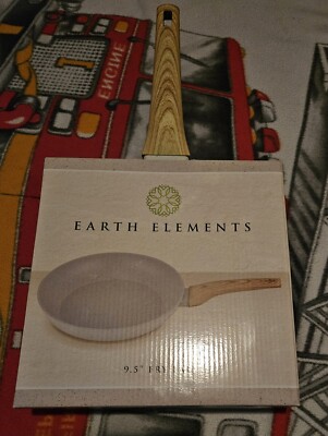 Earth Elements 9.5'' Fry Pan  Non-Stick Frying Pan. Creme Colored