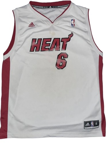 adidas MIAMI HEAT ユニフォーム JAMES 6 Adidas Miami Heat Lebron James #6 NBA Black Red Basketball