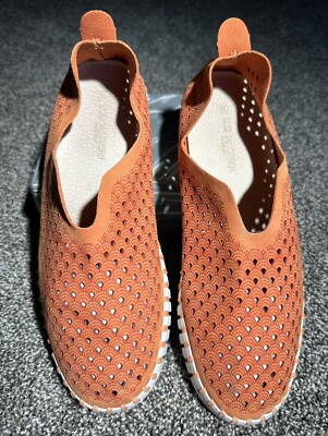 Isle Jacobson Tulip Plateau Shoes Loafers Sneakers Orange US 9 Comfort