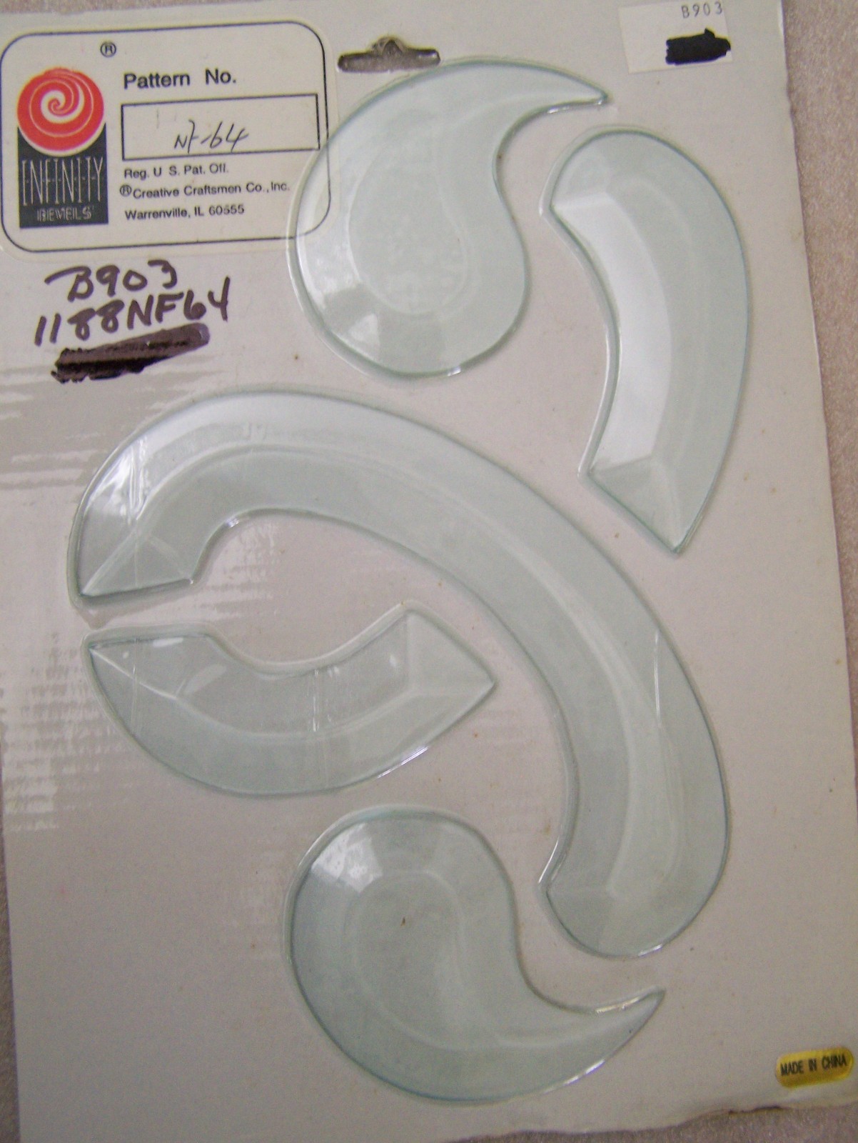 Stained glass bevel cluster 1188NF64 10-1/8