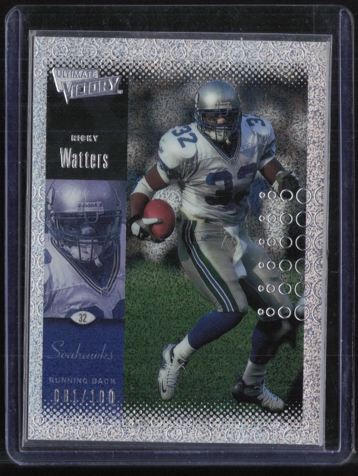 2000 Upper Deck Ultimate Victory Silver Sparkle #79 Ricky Watters 81/100