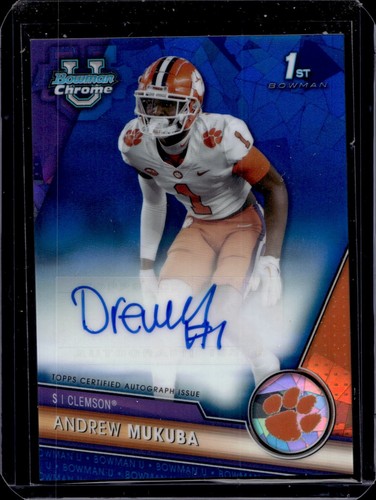2023 Bowman University Chrome Sapphire Edition Andrew Mukuba #PA-AMU