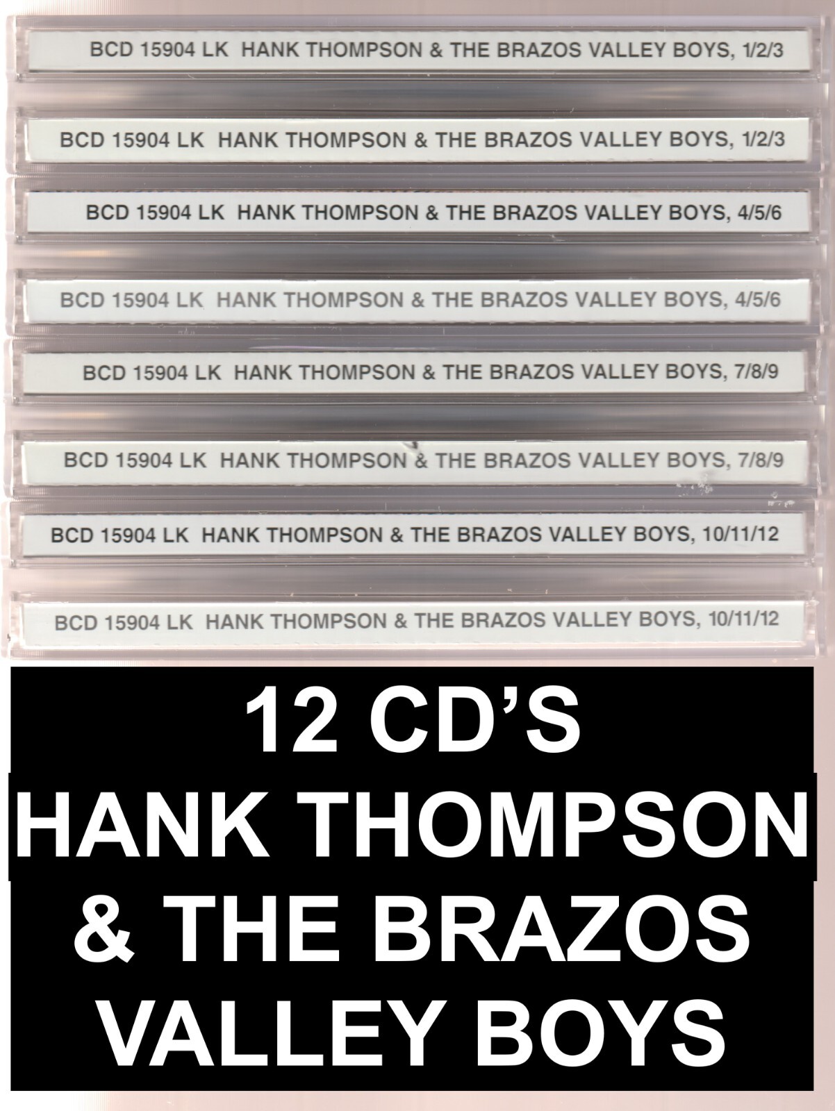 独12discs CD Hank Thompson Hank Thompson &amp;amp; His Brazos Valley Boys BCD15904LK BEAR FAMILY /02010 Hank Thompson Box set: And His Brazos Valley Boys (12-CD