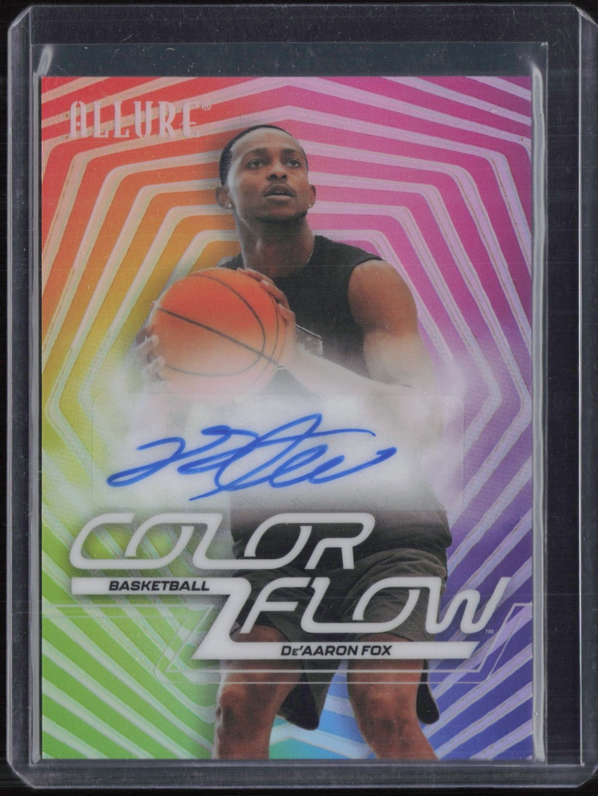 2025 Upper Deck Allure SE Color Flow Full Rainbow De'Aaron Fox Auto Autograph