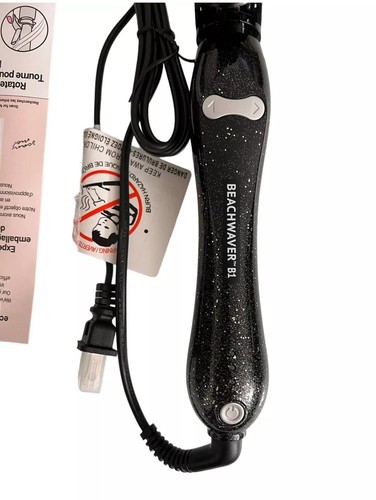 Beachwaver B1 Rotating Curling Iron in Black Glitter - Brand New Gift Idea