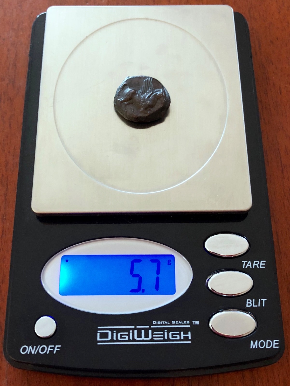 Finest Ancient Bronze Coin of Entella Campanian Helmet Pegasus Extant