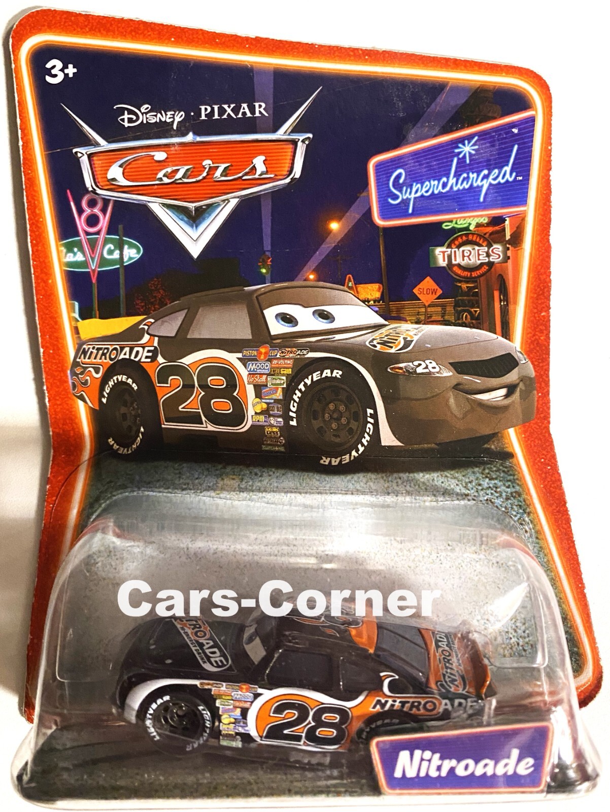 Disney Pixar Cars 1 Nitroade No. 28 Aka. Aiken Axler