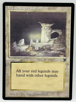 MTG Mountain Stronghold Legends LP Lightly Played Land