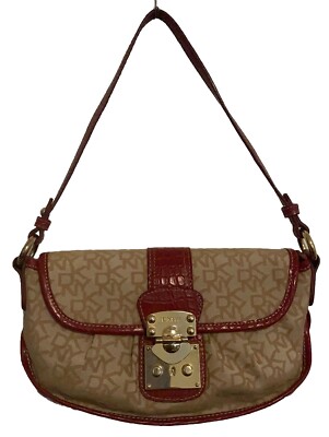 Donna Karan DKNY Women s Monogram Shoulder Bag Brown Size Small