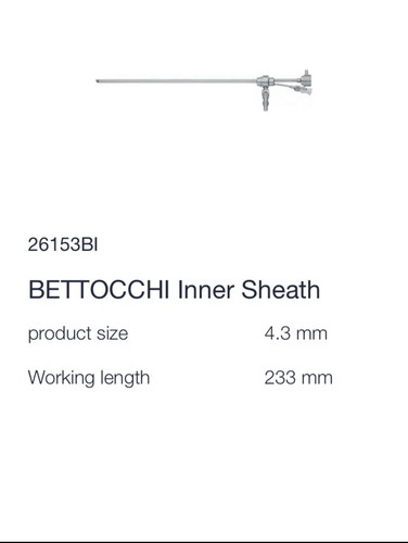 Storz 26153BI (26153BIK) BETTOCCHI InnerSheath. Brand New