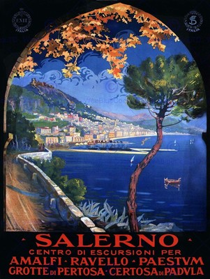 86826 TOURISM SALERNO MEDITERRANEAN ITALY ADVERTISING Wall Print Poster CA