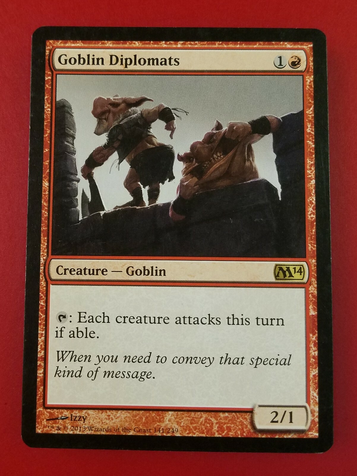 Goblin Diplomats 1x FOIL MTG M14 2014 Core Set Rare MINT red Goblin Diplomats 1x FOIL MTG M14 2014 Core Set Rare MINT red