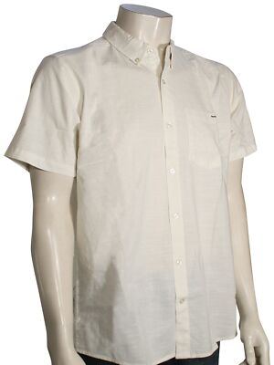 Hurley Icon Stretch SS Button Down Shirt - White - New