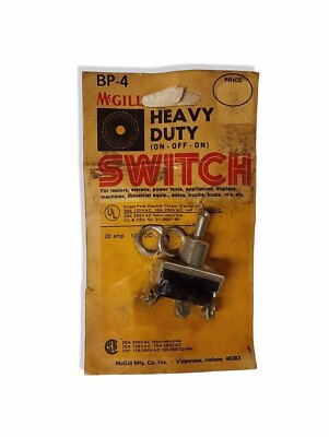 NOS BP-4 McGill Heavy Duty On-Off-On Switch 20 Amp motors industrial appliances