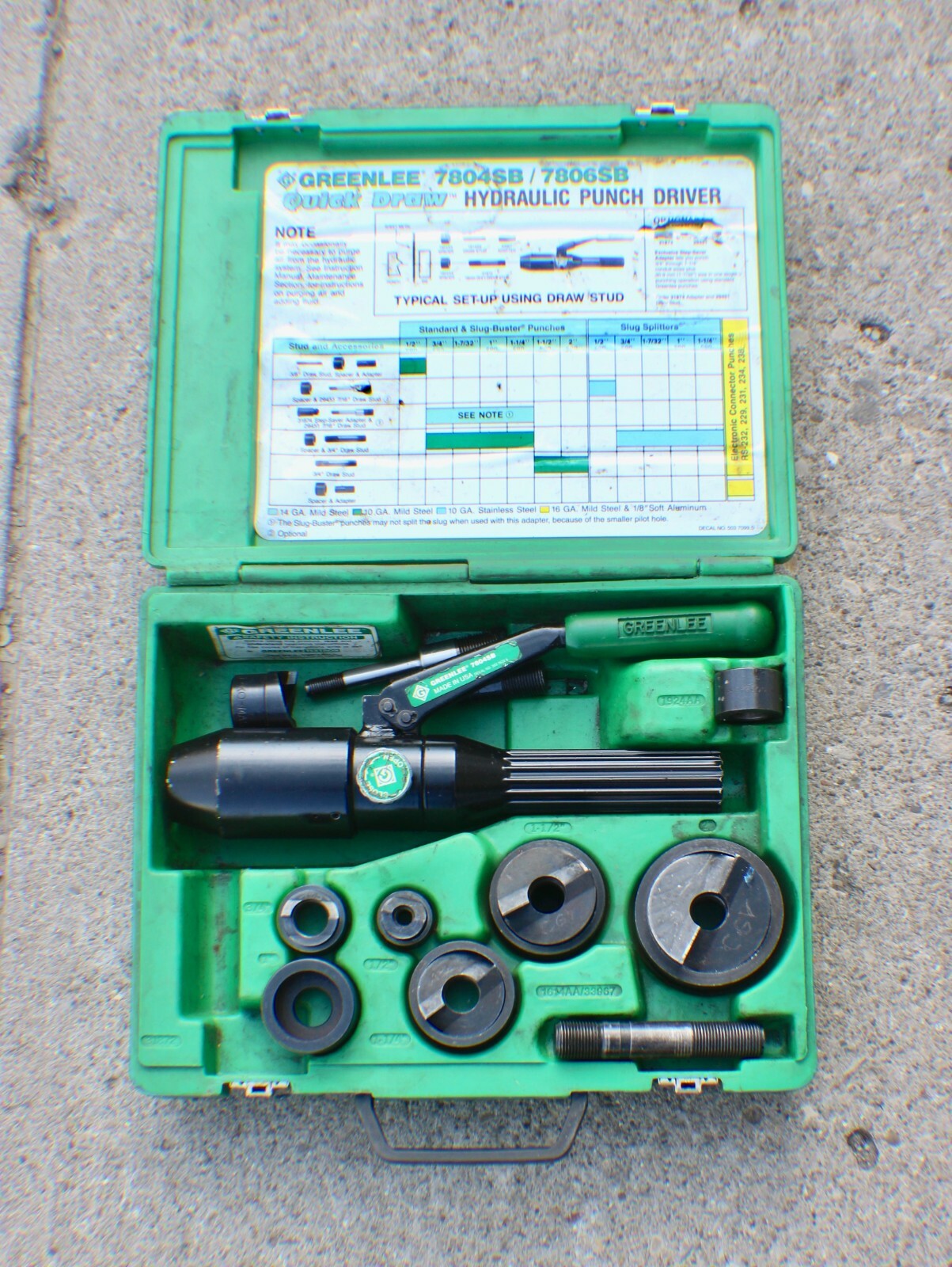 Купить Ударов GREENLEE 7804SB /7806sb Quick Draw Hydraulic Punch Driver