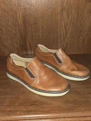 Johnston & Murphy Tan Leather Slip-On Loafers