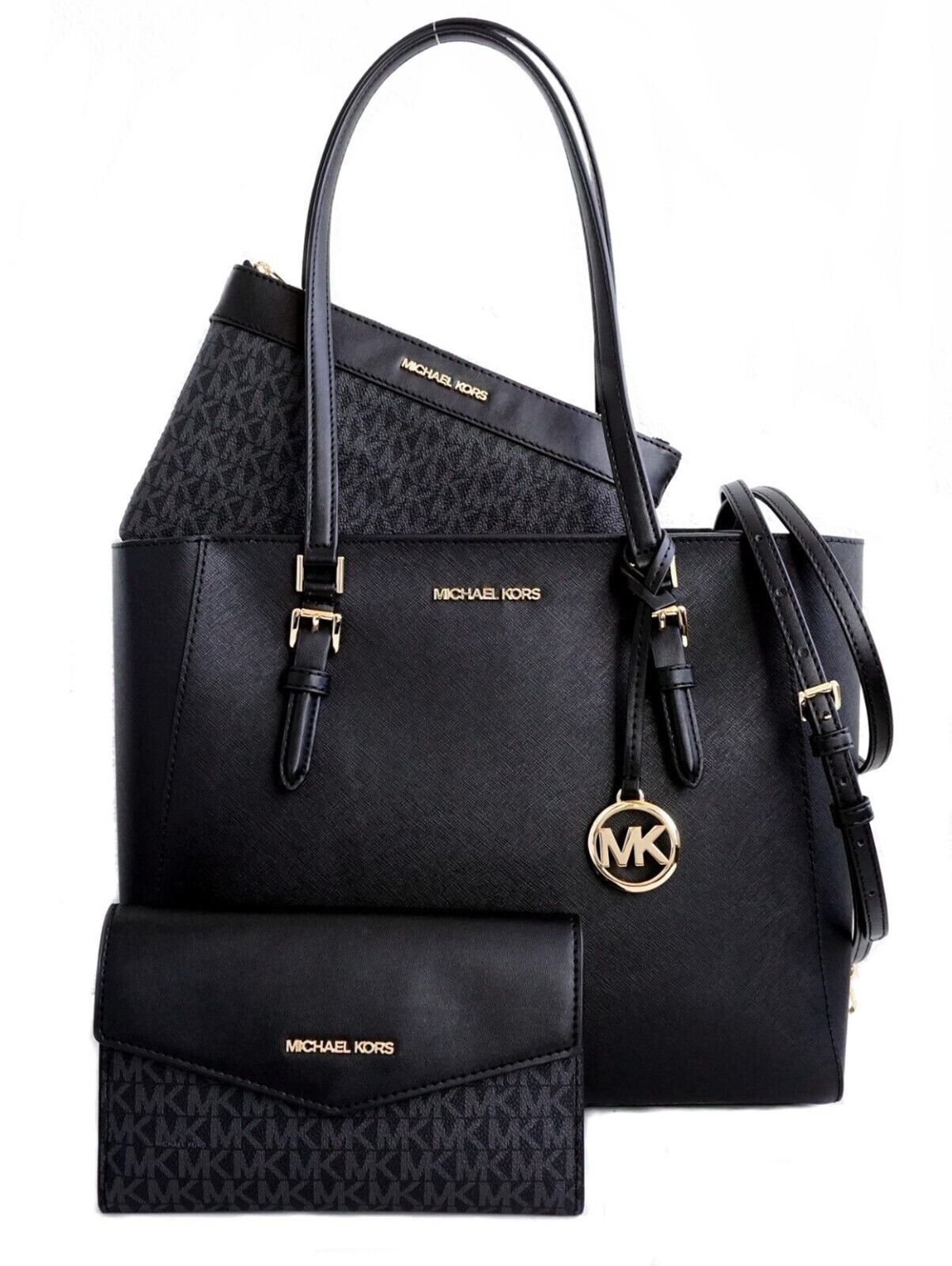 Сумка-тоут Michael Kors Charlotte LG Tote Bag 3 В 1 из кожи через плечо + 2 сумки, новые много лет назад