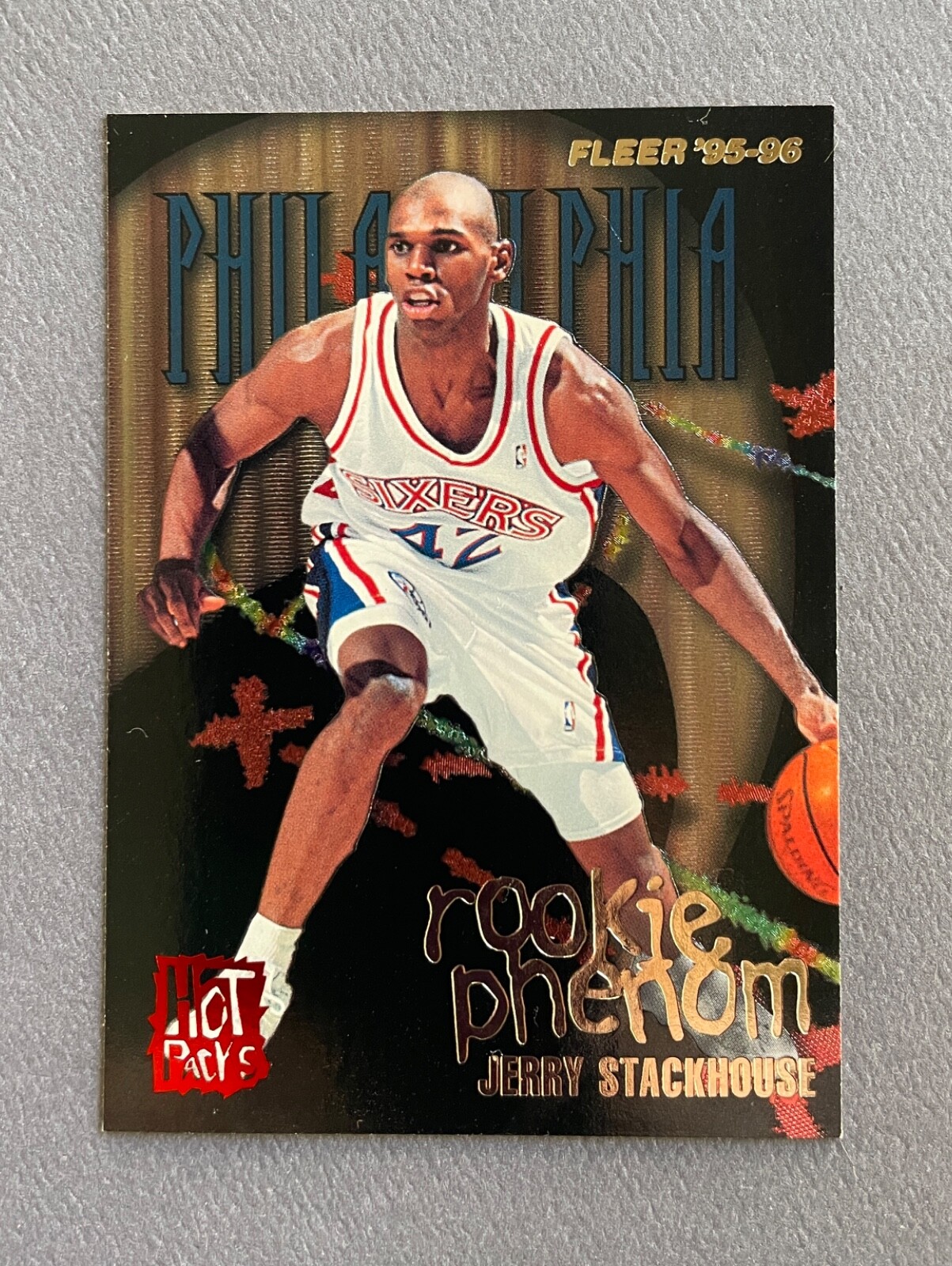 1995-96 Fleer Basketball Jerry Stackhouse Rookie Phenom #7