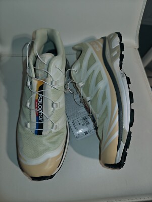 Salomon XT-6  trail shoes sz  11 M / 12 W Aloe Wash/Hazelnut  Feather Gray color