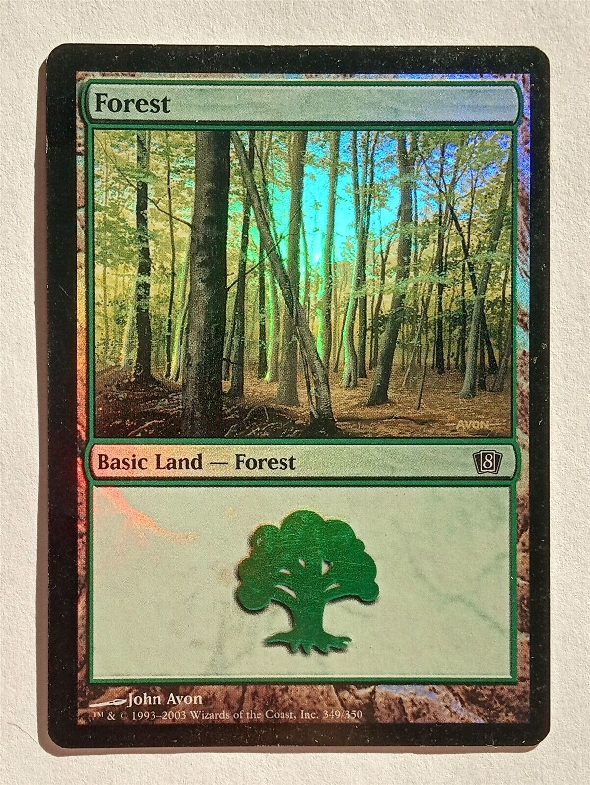 Magic MTG - Forest #349 John Avon (Foil) - 8th Eighth Magic MTG - Forest #349 John Avon (Foil) - 8th Eighth