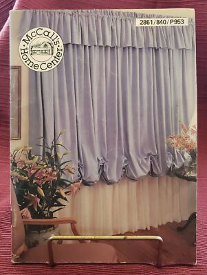 Vintage McCall's Home Center Booklet, Shades, Cafe Curtains, Valance, Drapes