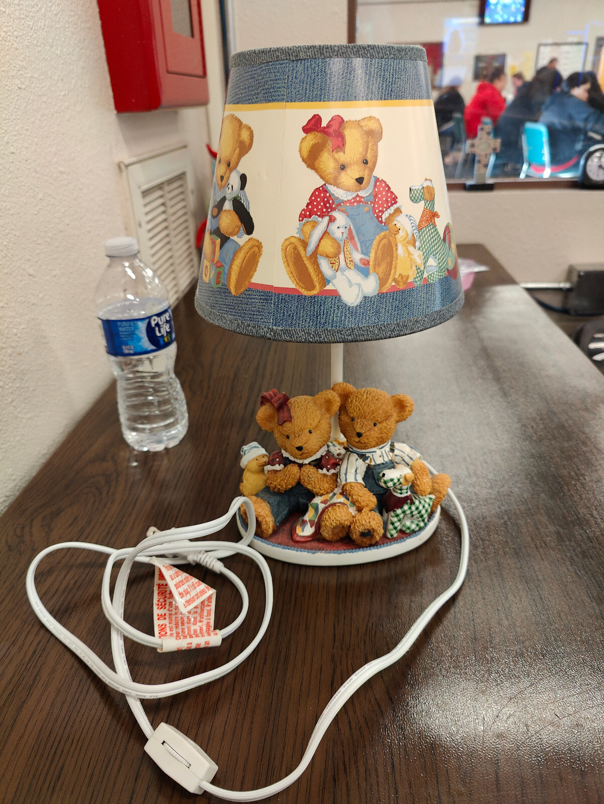 Vintage Teddy Bears with Toys Lamp with Matching Lamp Shade Vintage Teddy Bears with Toys Lamp with Matching Lamp Shade