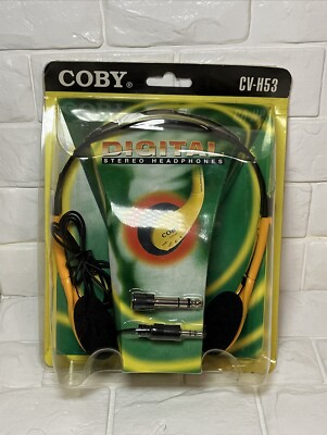 Vintage 2000 Coby Stereo Digital Headphones Model CV-H53 NOS